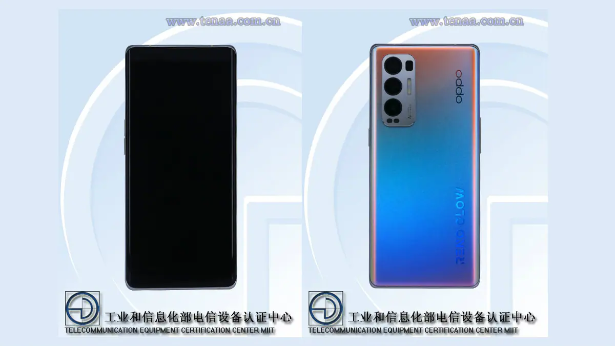 Oppo Reno 5 Pro+ Specifications, Design Leak via TENAA, Geekbench Listings