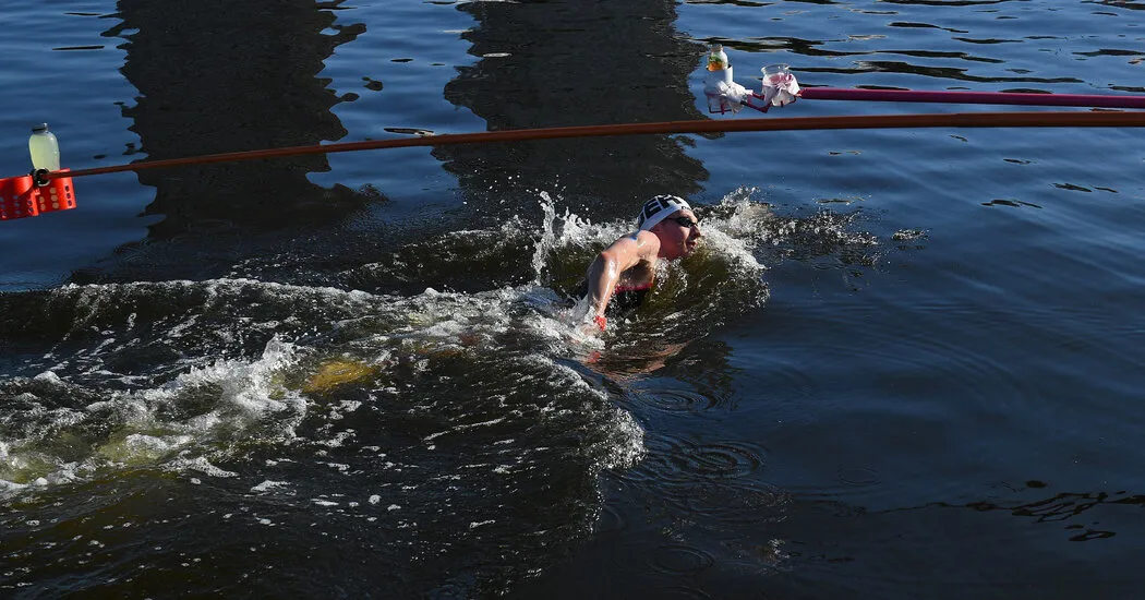 Marathon swimmers battle heat and bacteria. Oh, and each other.