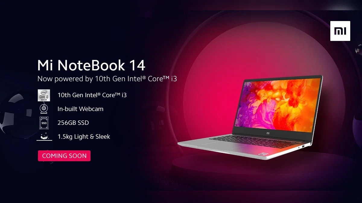 Mi Notebook 14 With 10th Gen Intel Core i3 Processor Launching in India Soon
