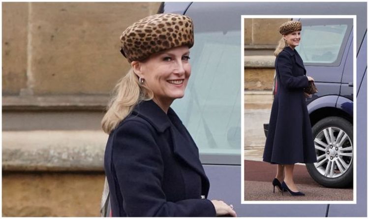 'OMG leopard print’: Sophie Wessex makes grand appearance on Christmas Day in £545 shoes