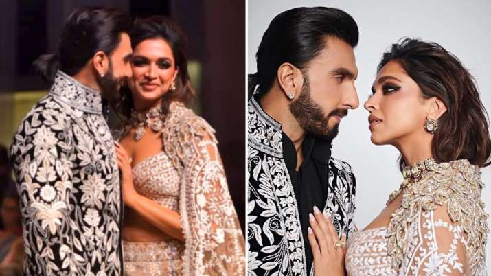 Ranveer Singh-Deepika Padukone royal ramp walk is all about kisses, romance & intense eye lock