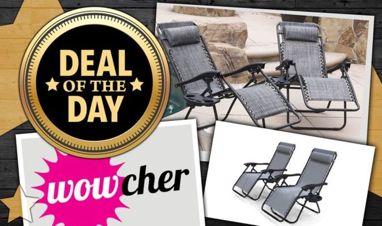 Garden sun loungers set discounted by over 70 percent off - where to get