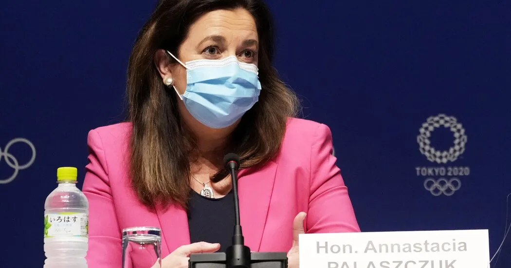 A male Australian Olympic official’s rebuke of a female politician prompts outrage.