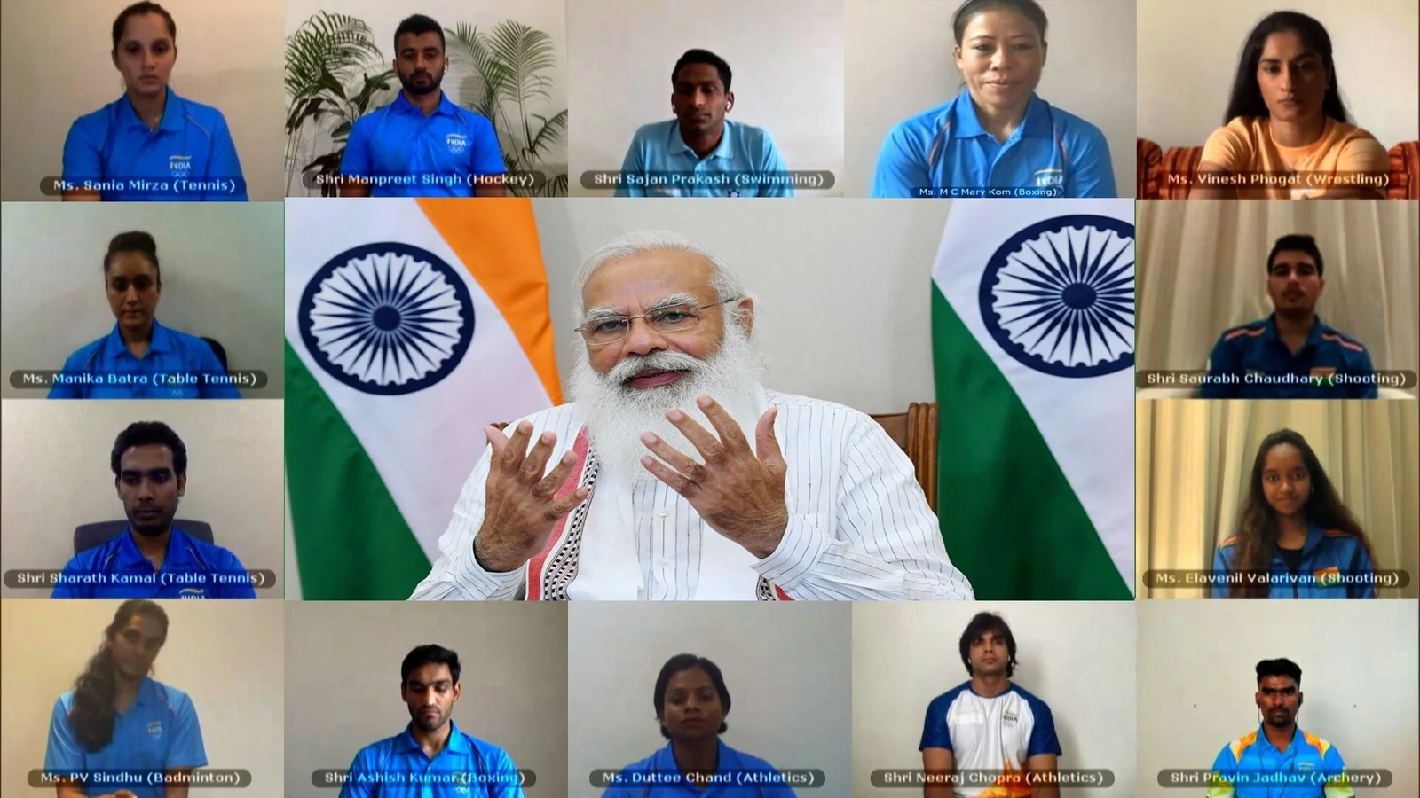 Play freely, the whole of India will cheer for you: PM Modi to Tokyo-bound athletes