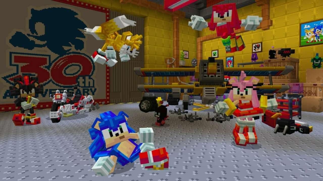 Minecraft Sonic DLC Is Available Now, And It's Got Some Very Square Rings