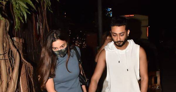Gauahar Khan and Zaid Darbar just can't let go off each other as they are clicked outside Manish Malhotra's st