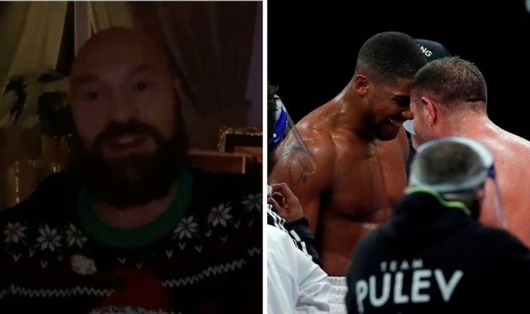 Anthony Joshua called out by Tyson Fury after brutal Kubrat Pulev knockout in x-rated rant