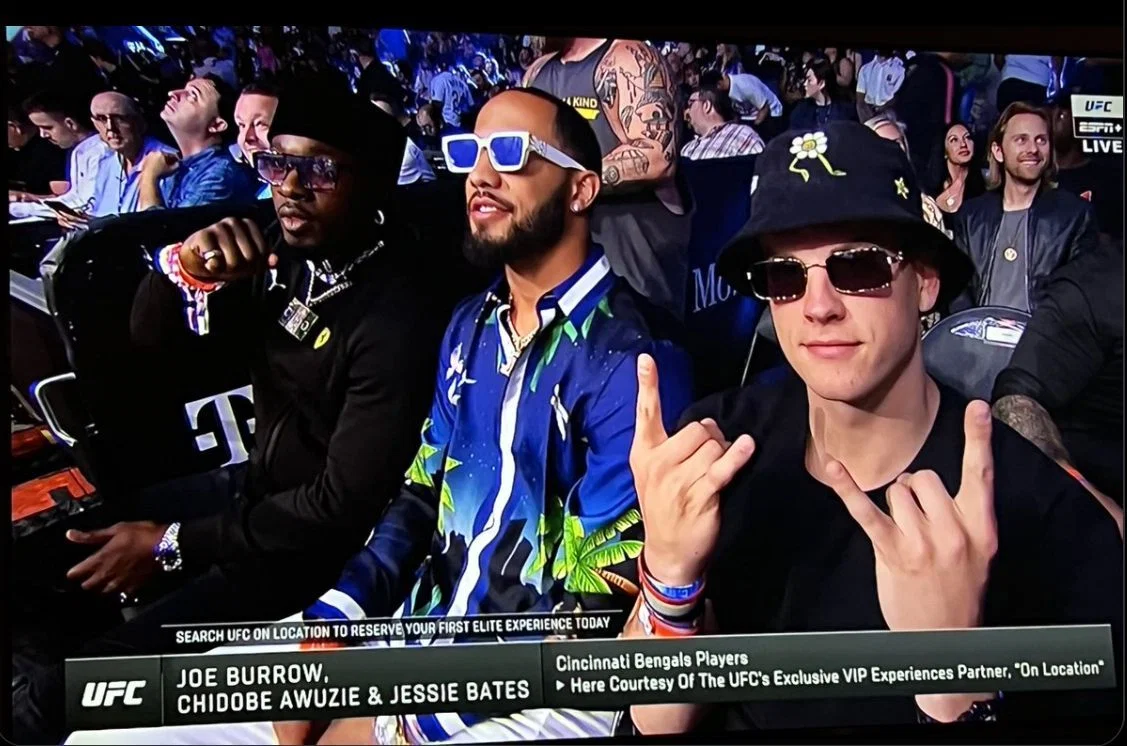"Joe Burrow high as f*** wearing the darkest sunglasses on earth inside" - NFL fans Bengals QB's weird outfit